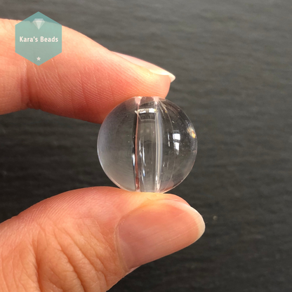 18mm Clear Acrylic Round Beads 1 pc