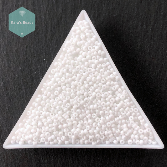 26g Tube 11/0 Miyuki Seed Beads RR11-402 Opaque White