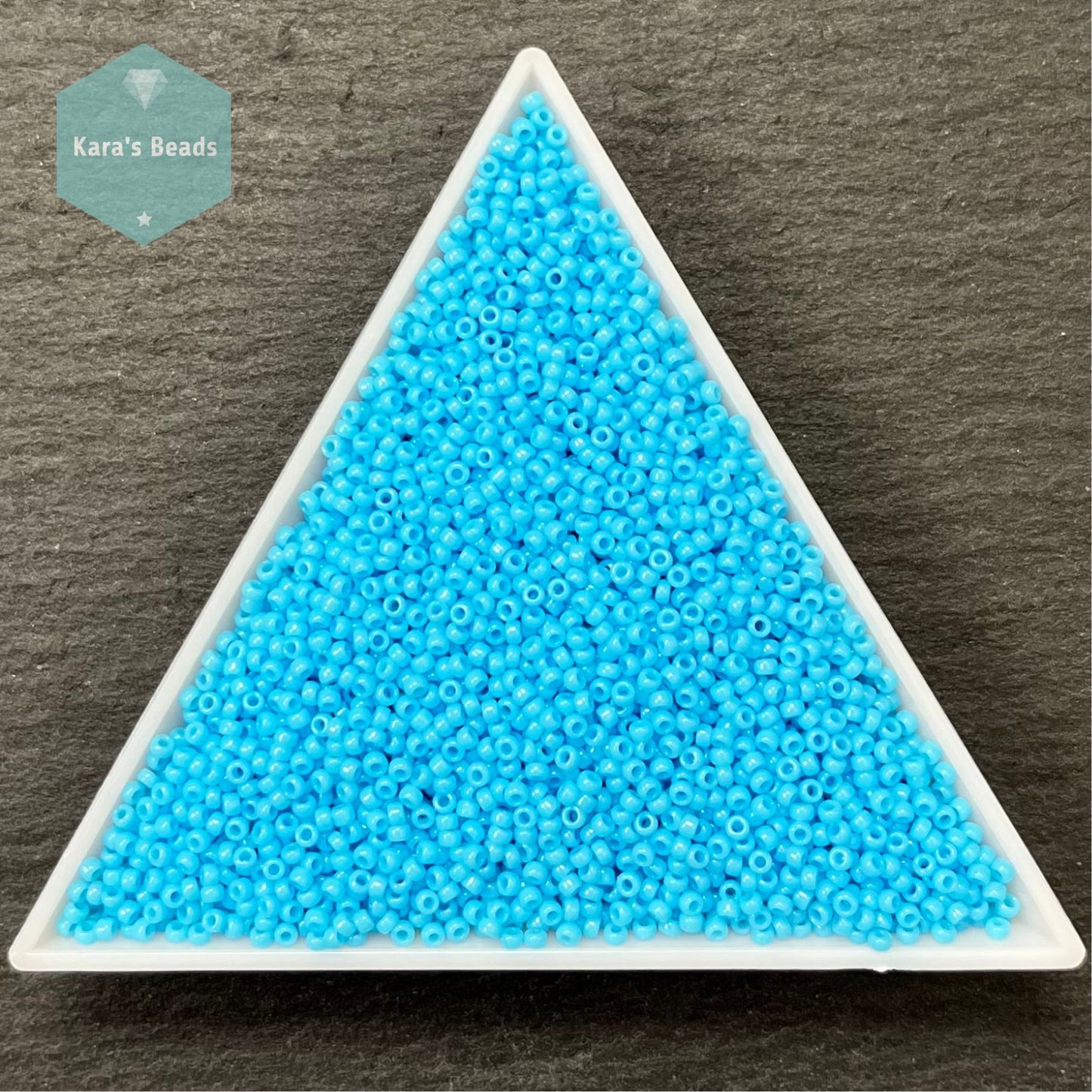 25g Tube 15/0 Miyuki Seed Beads RR15-413 Opaque Turquoise Blue