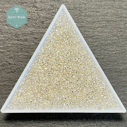 26g Tube 11/0 Miyuki Seed Beads RR11-1 Silver Lined Crystal