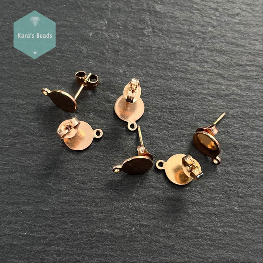 Stainless Steel Hooks Gold Earring Findings 1 pair – Kara's Beads