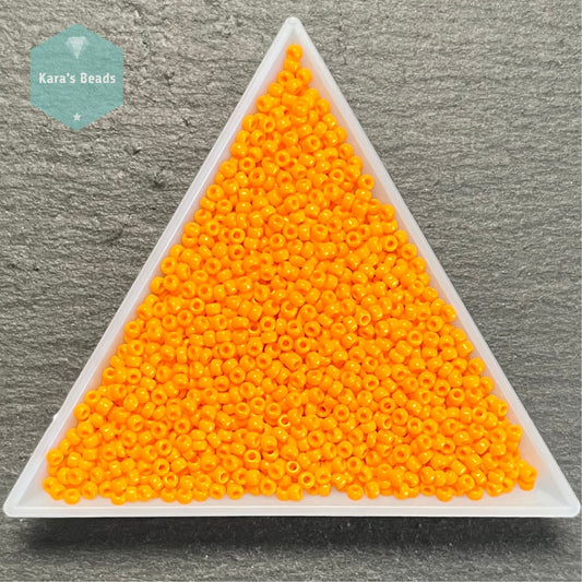 26g Tube 11/0 Miyuki Seed Beads RR11-405 Opaque Tangerine