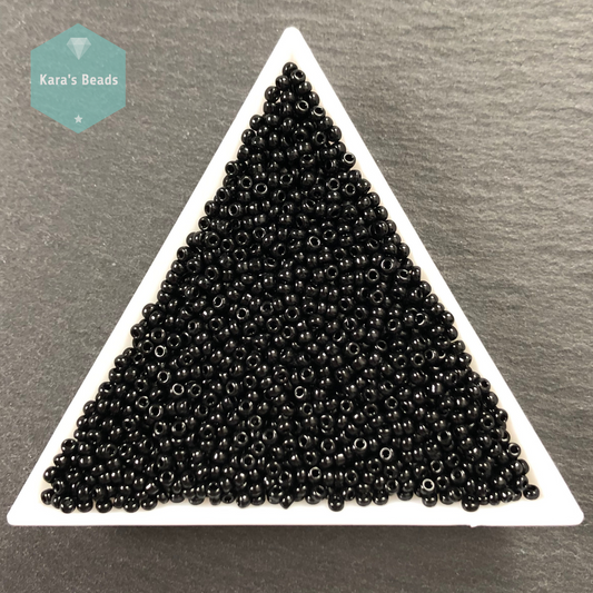 26g Tube 11/0 Miyuki Seed Beads RR11-401 Opaque Black