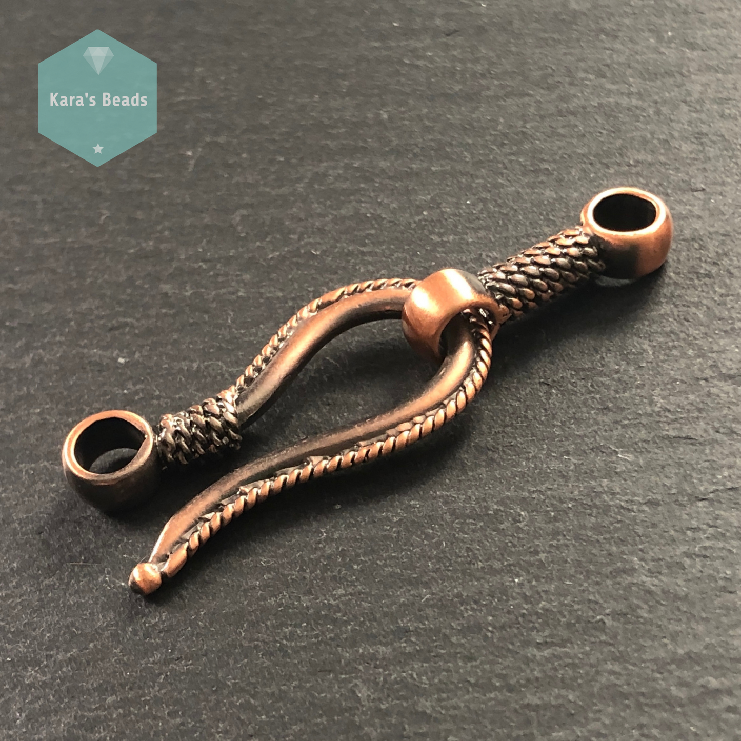 Chunky Copper Hook and Eye Clasp 1 pc