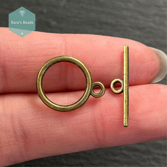 Bronze Plain Toggle Clasp 1 pc