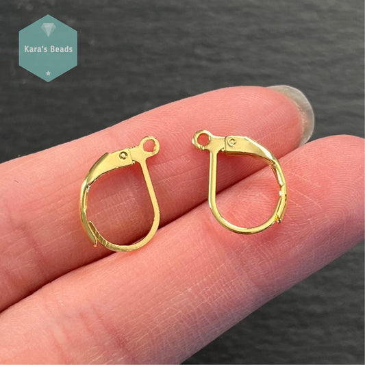 Lever back Earring Findings Stainless Steel Gold 1 pair