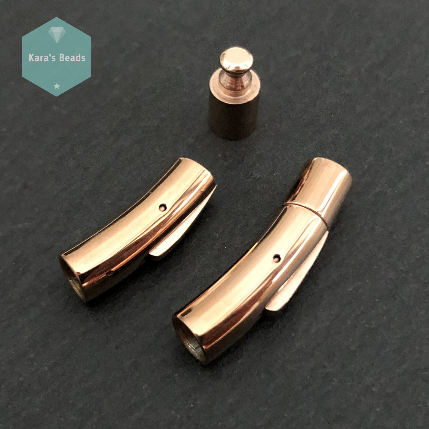 5 mm Rose Gold Bayonet Snap-in Clasp 1 pc